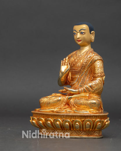 Lama Tsongkhapa Statue Set | Himalayan Sacred Artwork