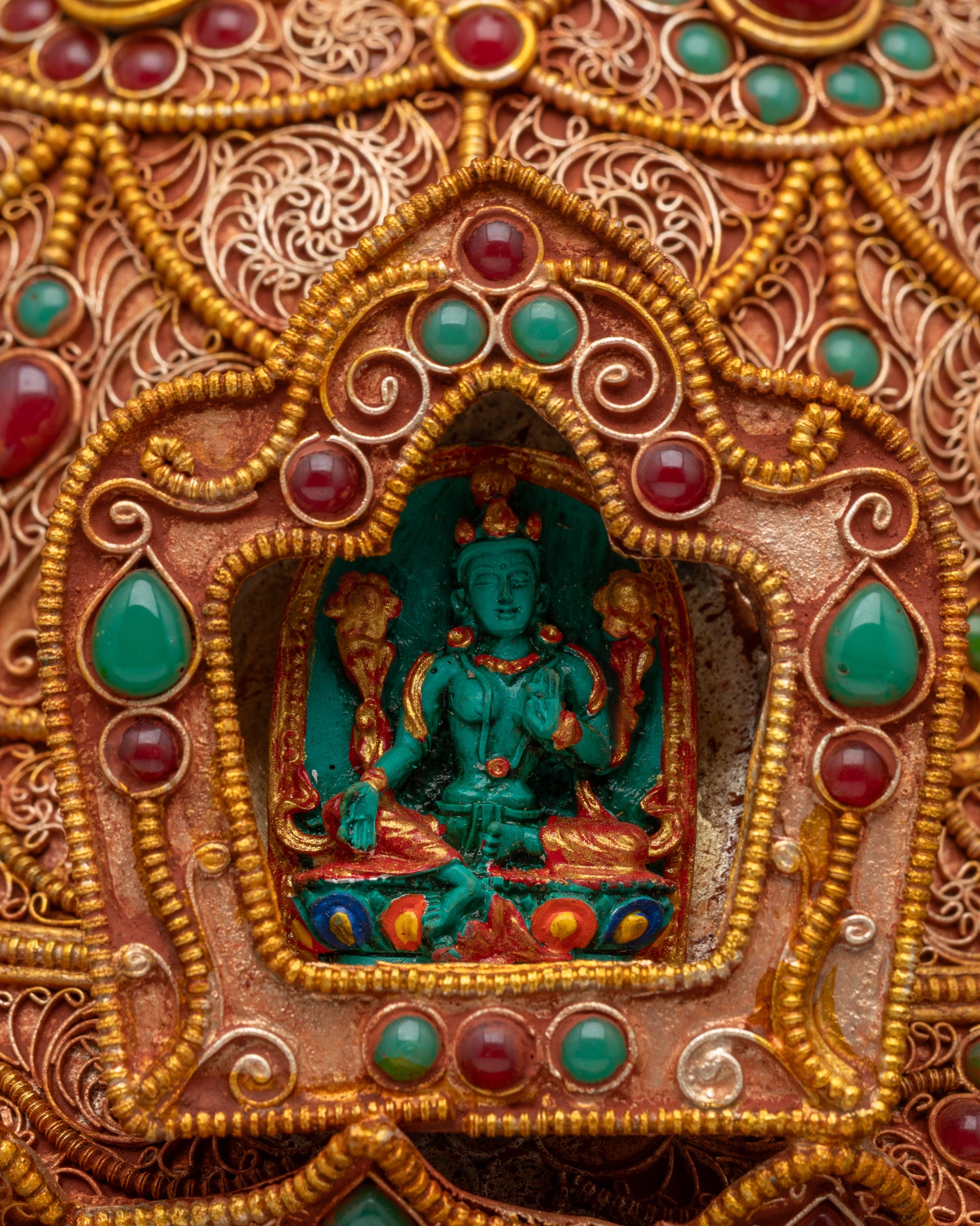 Buy Divine Copper Buddhist Stupa | Himalayan Handcrafted Sacred Relic