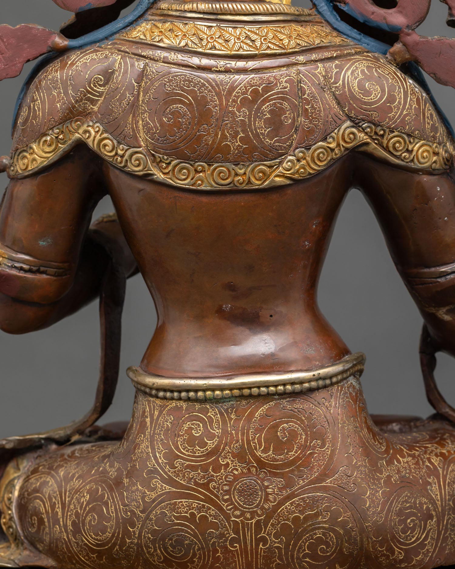 Enlightened White Tara Figurine | Premium Oxidized Copper Statue