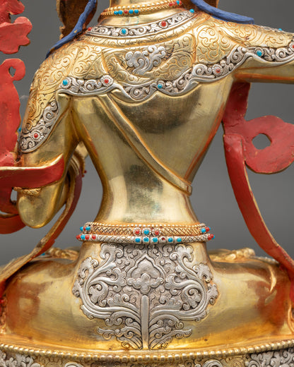 Bodhisattva Jampel Yang Figurine | Handcrafted Altar Decor from Nepal