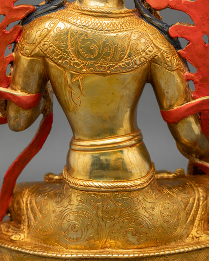 White Tara Copper Sculpture | Handcrafted Nepalese Buddhist Figurine