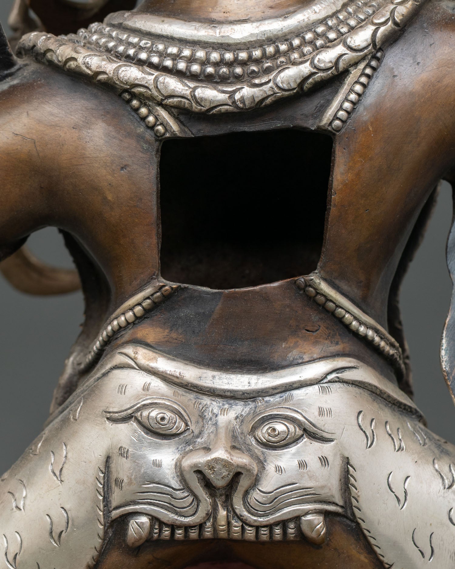 Oxidized Copper Vajrapani Statue | Sacred Tibetan Buddhist Sculpture