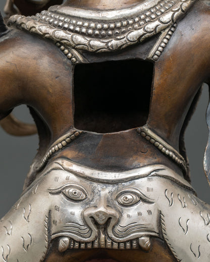 Oxidized Copper Vajrapani Statue | Sacred Tibetan Buddhist Sculpture