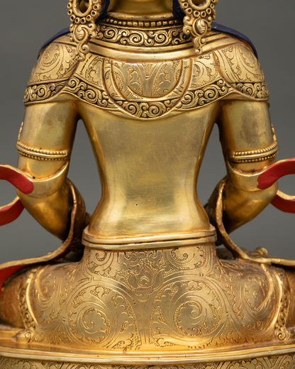 Vairocana Copper Statue | Cosmic Buddha Meditation Sculpture