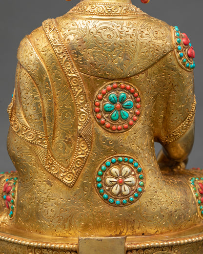 Gold Buddha Shakyamuni Sculpture - A Symbol of Enlightenment