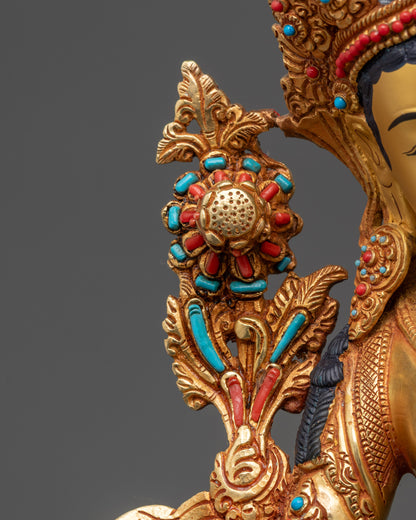 Jetsun Drolma Statue | Nepalese Hand-Carved Goddess of Protection