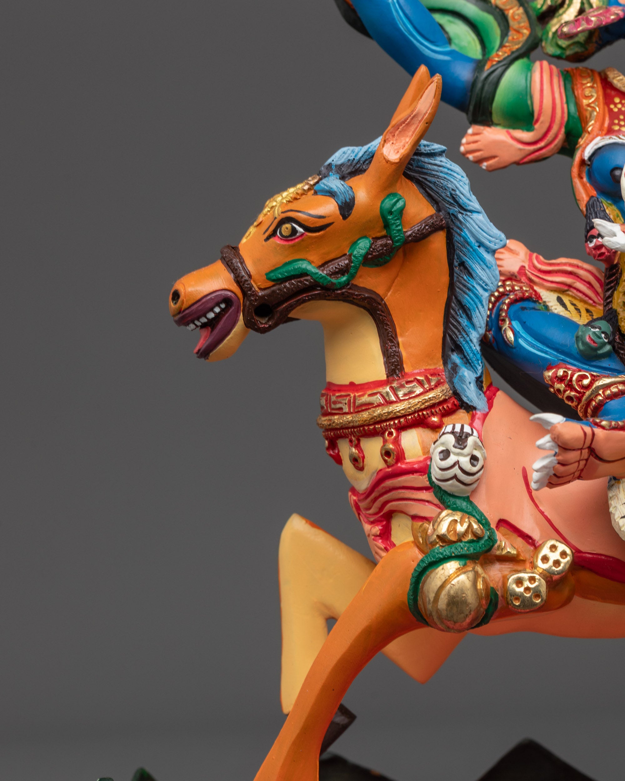 Wrathful Dharmapala Protector Palden Lhamo Statue | Nepalese Artwork