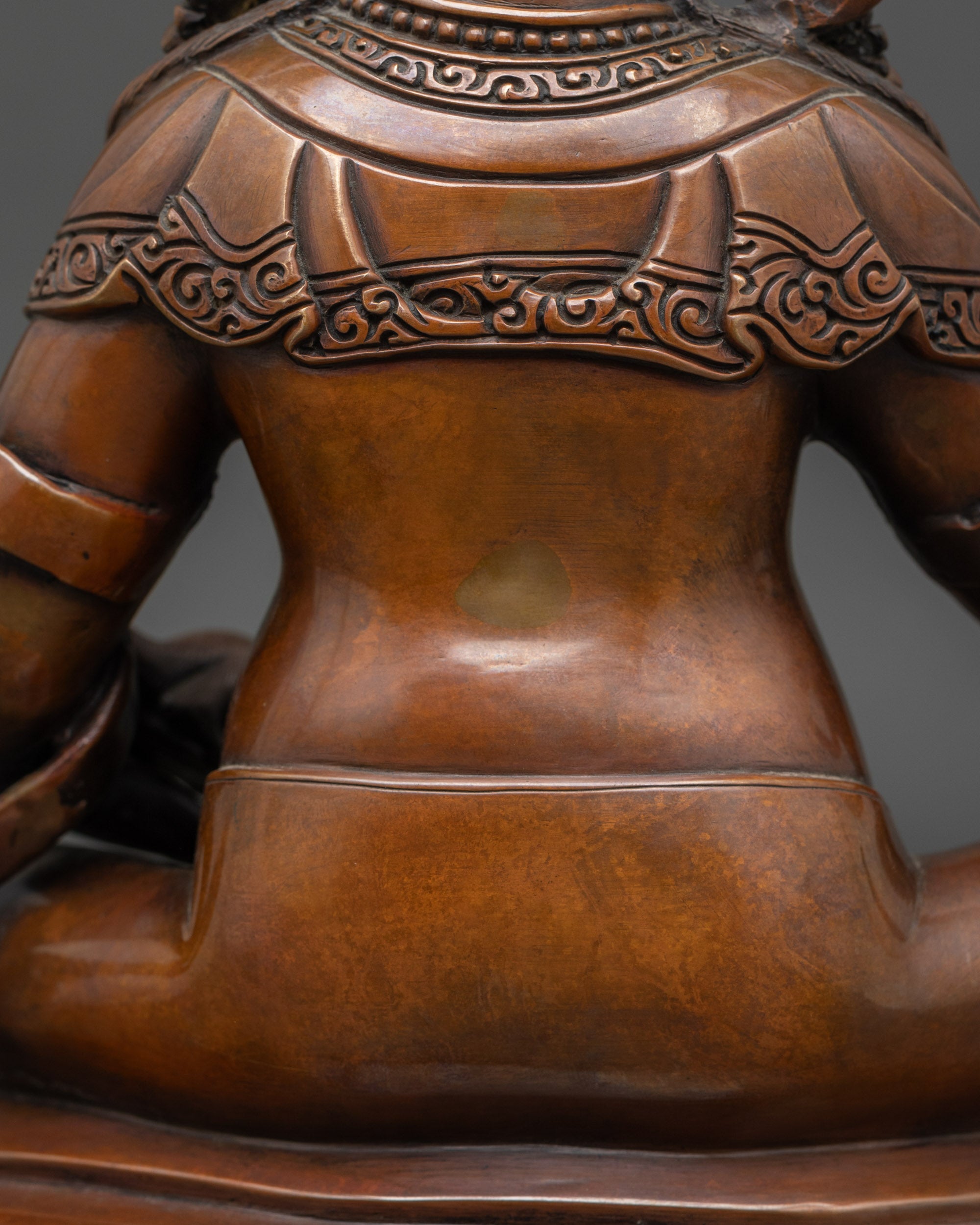 Dzambhala Statue | Chemically Oxidized Copper Buddhist Deity from Nepal