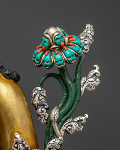 24K Gold Fire-Gilded Lokeshwor Sculpture | The Lord of all Realms