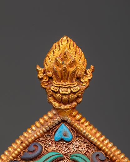 Wheel of Dharma with Kalash Base | Himalayan Buddhist Craft in Nepal