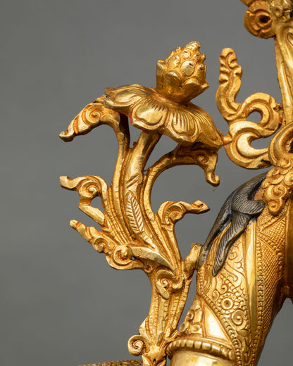Blessed Green Tara | 24K Gold Gilded Buddhist Statue