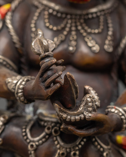 Oxidized Vajrabhairava Yamantaka Statue | Handcrafted Buddhist Art