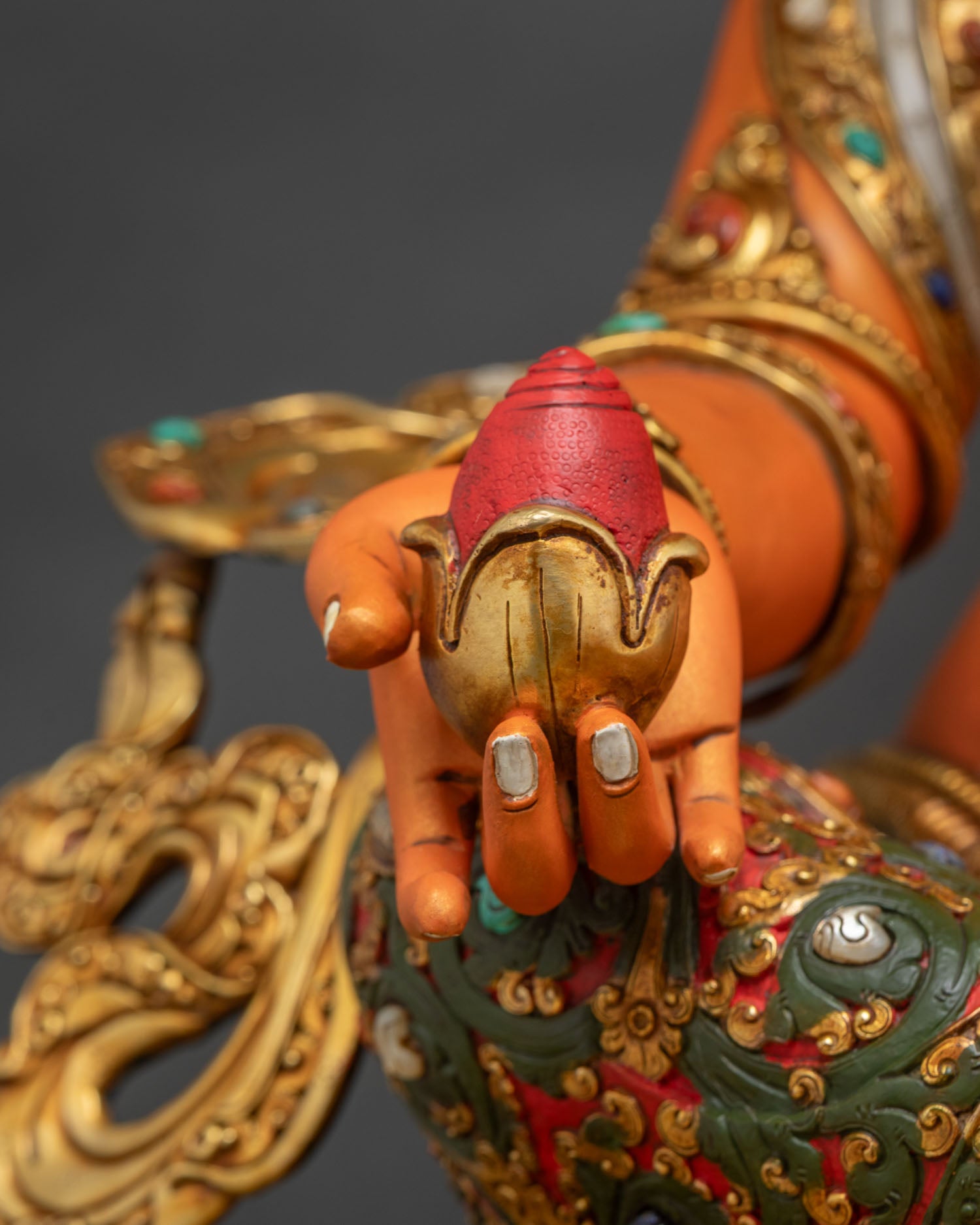 Vibrant Dzambhala Statue | The Guardian of Wealth and Fortune