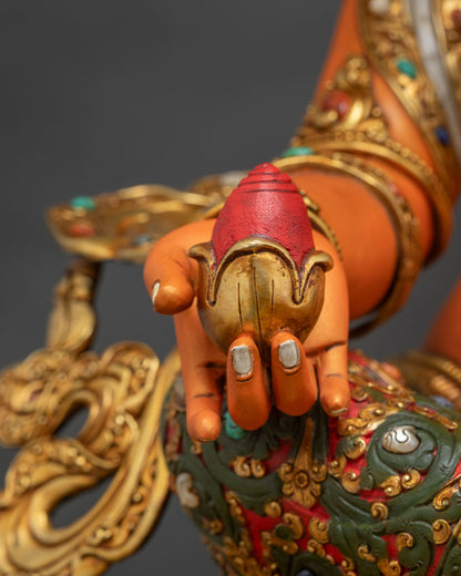 Vibrant Dzambhala Statue | The Guardian of Wealth and Fortune