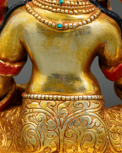 Gold Fire Gilded Dzambhala Statue | Symbol of Wealth and Abundance