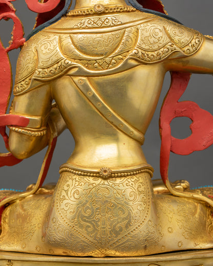 Bodhisattva Manjushri Statue | Authentic Nepalese Spiritual Sculpture