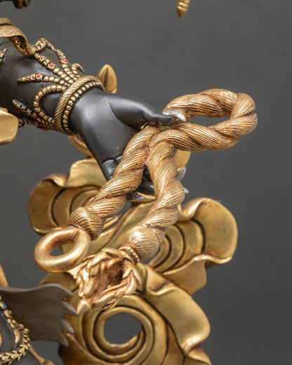 Wrathful Protector Shadbhuja Mahakala Statue | Tibetan Buddhist Artwork