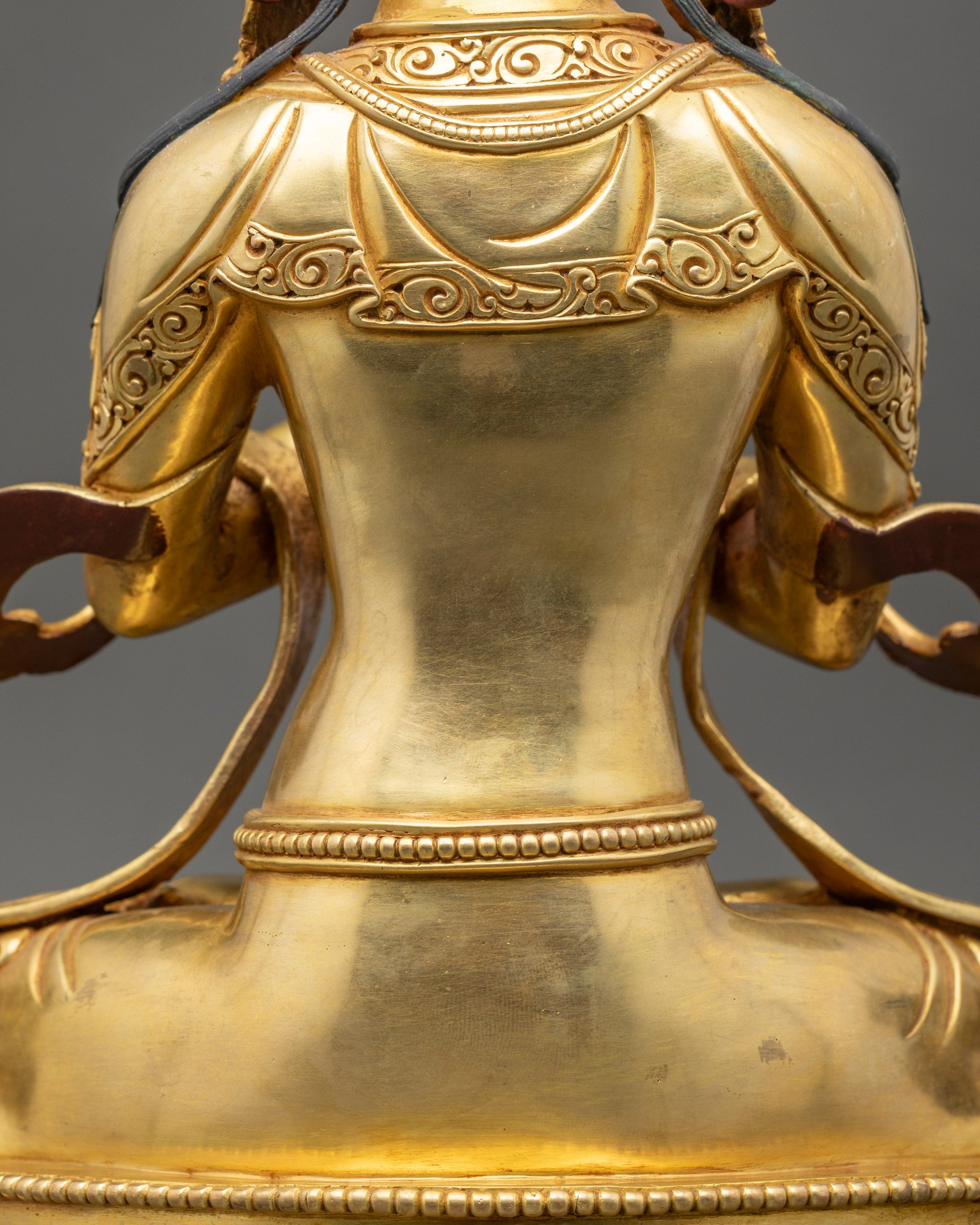 24K Gold-gilded Vajradhara Statue for Meditation Altar