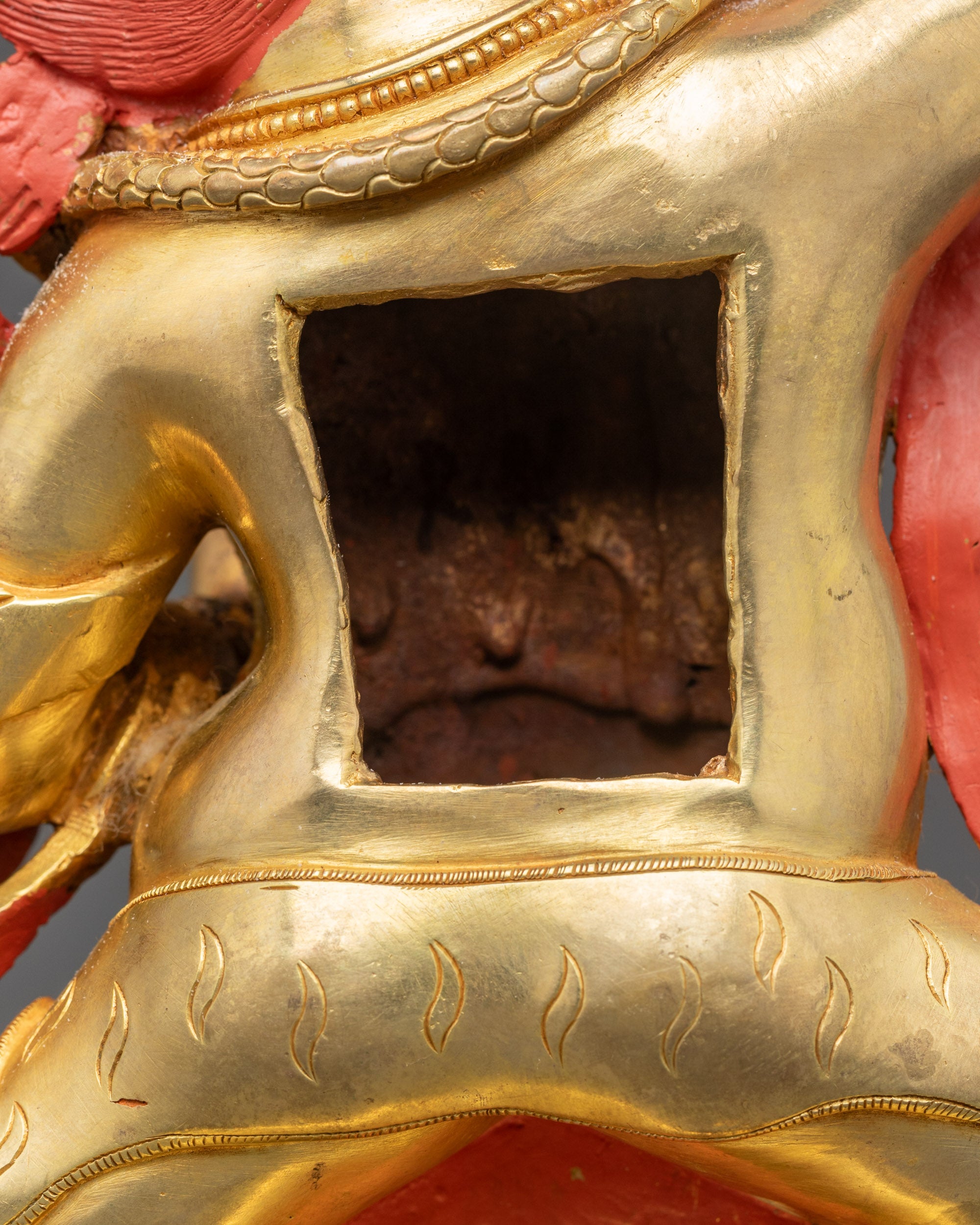 Gold-Gilded Vajrapani Statue | Sacred Bodhisattva of Spiritual Might