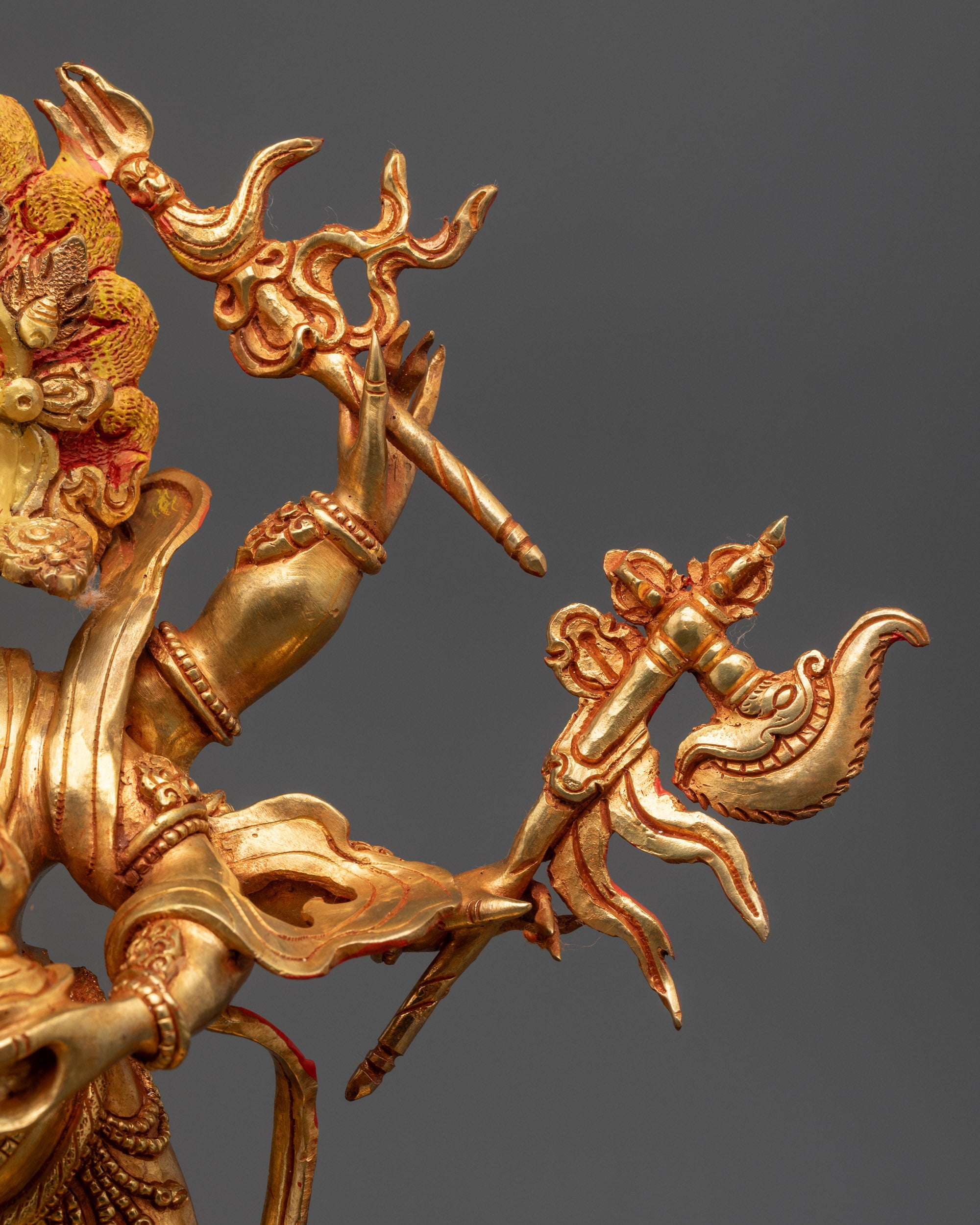 Handcrafted White Mahakala Statue | Tibetan Buddhist Wrathful Deity