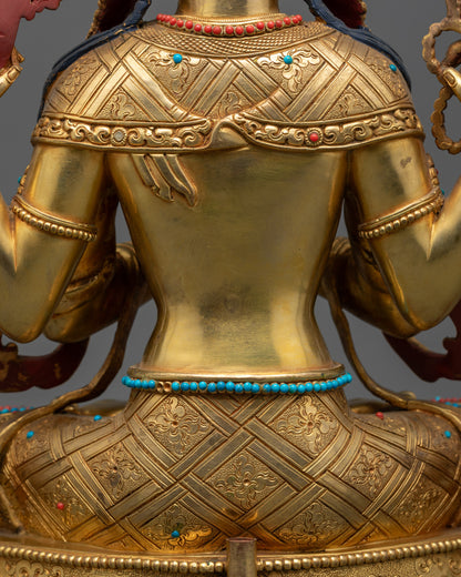 Sacred Avalokiteshvara Chenrezig Statue | Nepalese Bodhisattva Idol