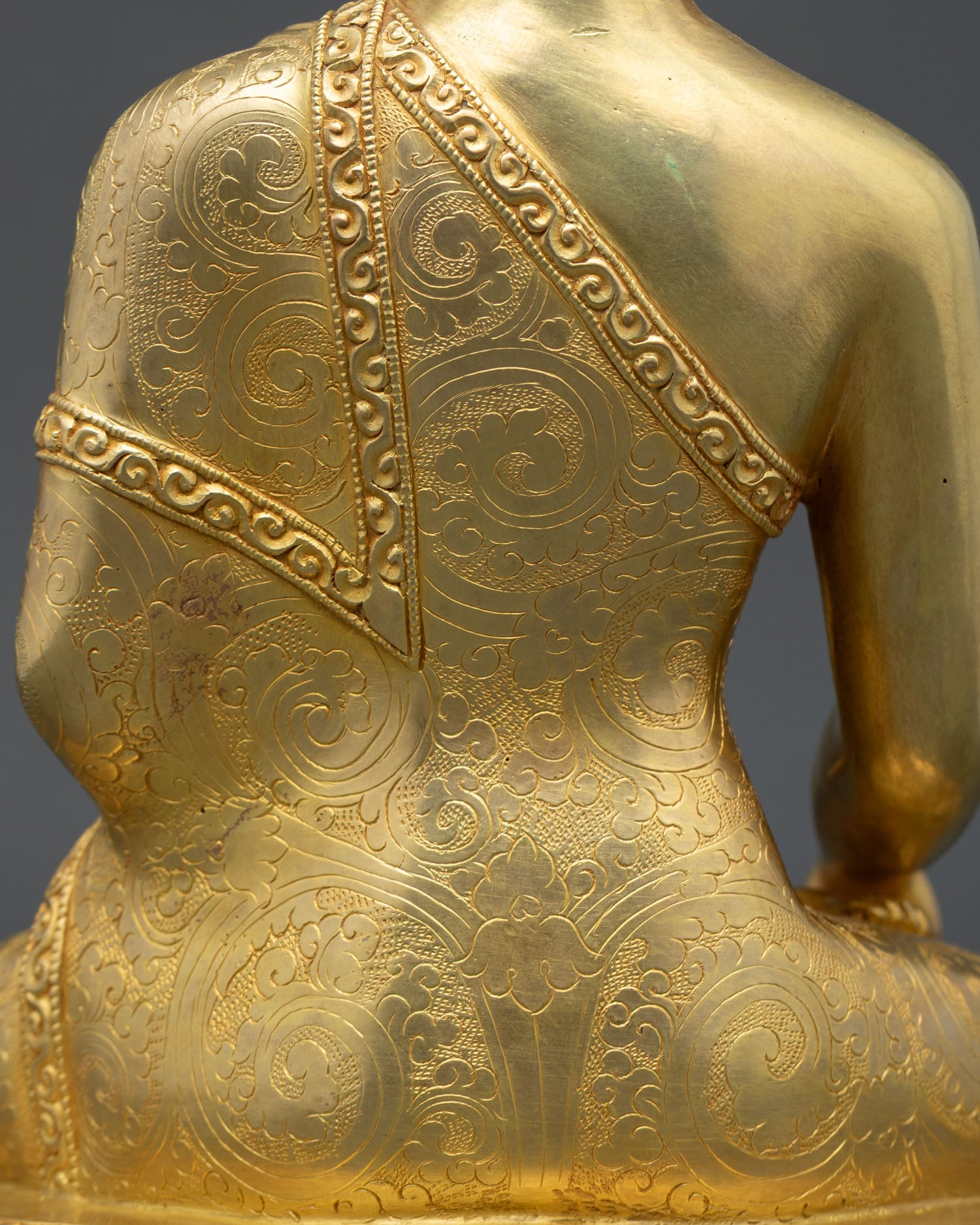 Shakyamuni Buddha Statue | 24K Gold Fire-Gilded Copper Art