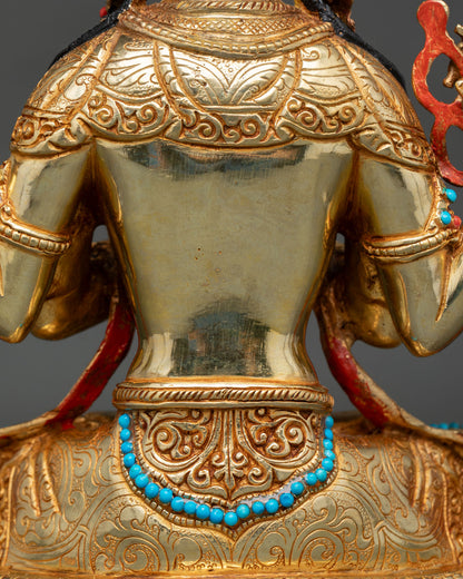 Compassion Deity Chenrezig Statue | Traditional Buddhist Art Nepal