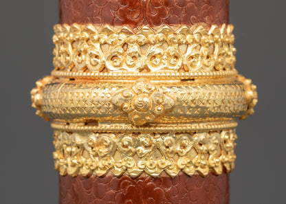 Tibetan Incense Holder with Golden Dragons | Ceremonial Altar Decor