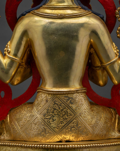 Four-Armed Chenrezig Statue | Handmade Buddhist Statue