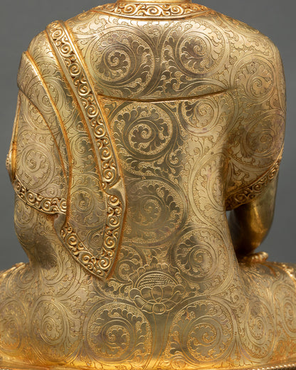 Shakyamuni Buddha | 24K Gold-Fire Gilded Copper Sculpture
