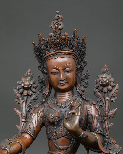 Green Tara Statue