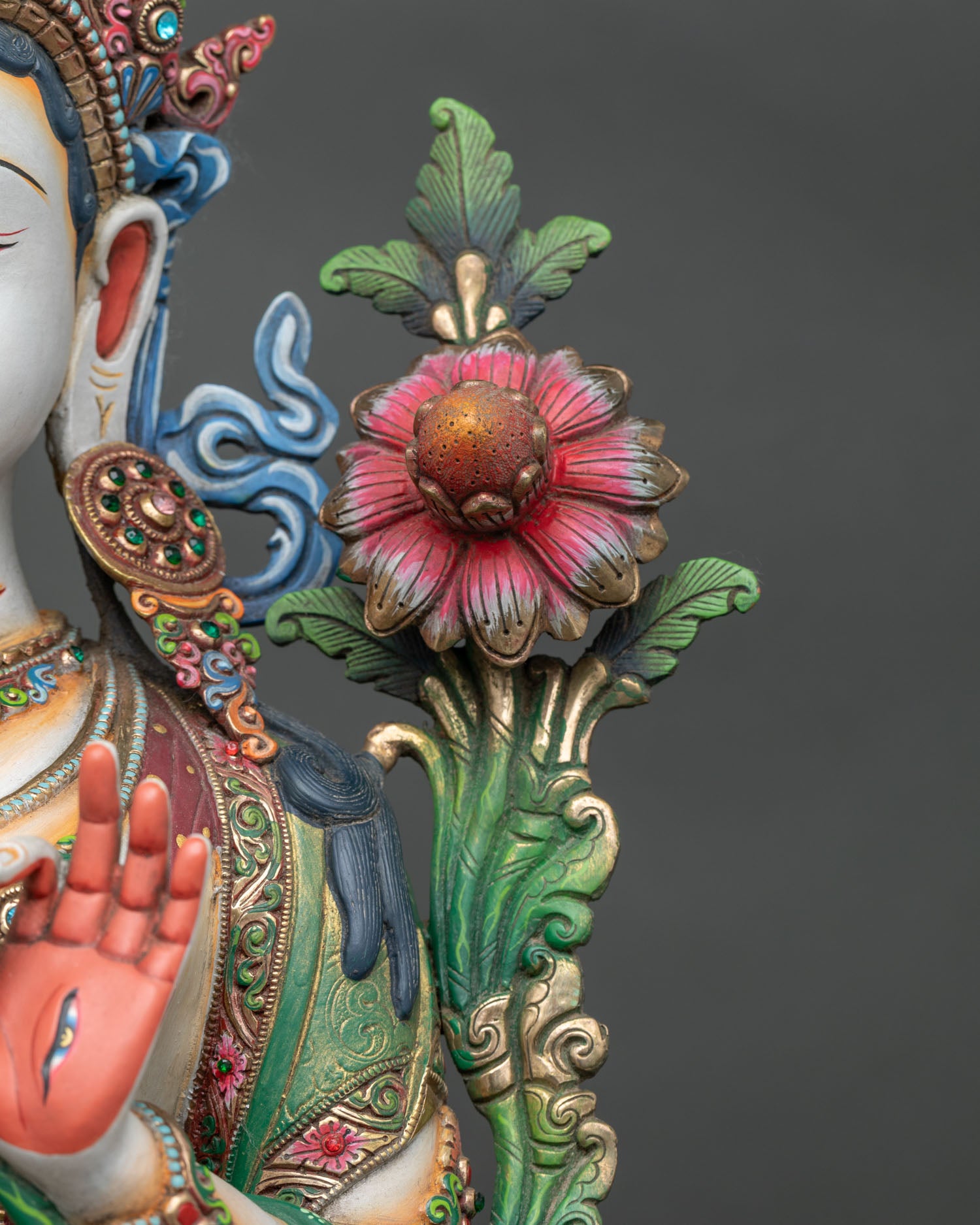 Six Bodhisattva Statue Set | Handpainted Nepali Buddhist Statues