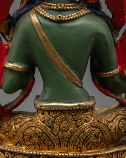 Hand-painted Green Tara Statue | Jetsun Dolma Goddess of Compassion