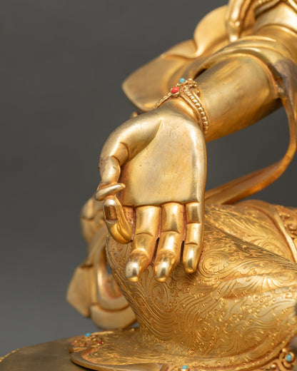 Green Tara Statue | Spiritual Guardian and Meditation Altar Figure