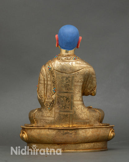 Buddhist Master Tsongkhapa - Handmade Statue Set from Nepal