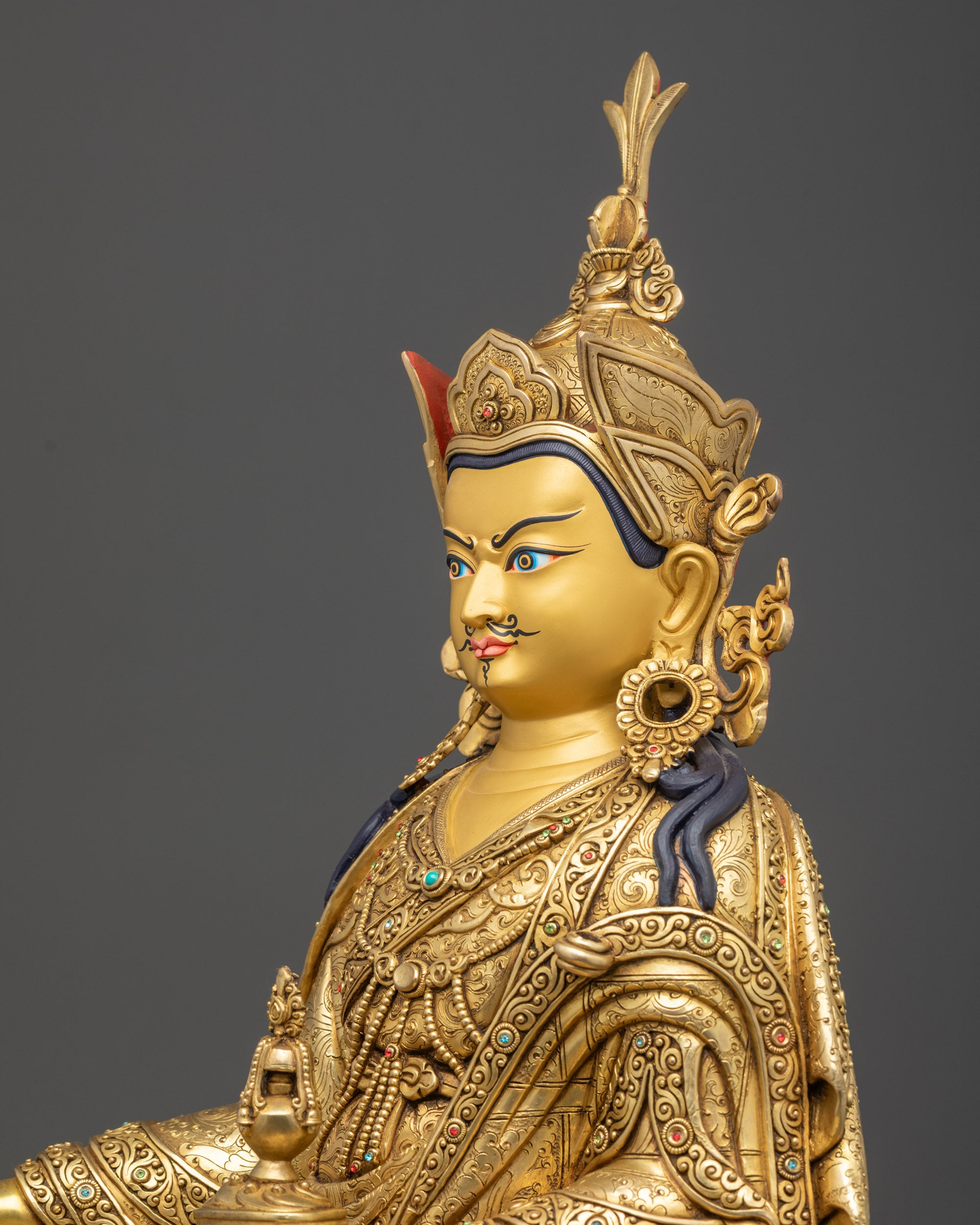 Guru Rinpoche Statue from Nepal | Lost-Wax Casted Buddhist Artwork