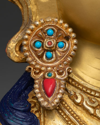 Manjushri Statue | Traditional Lost-Wax Buddhist Art