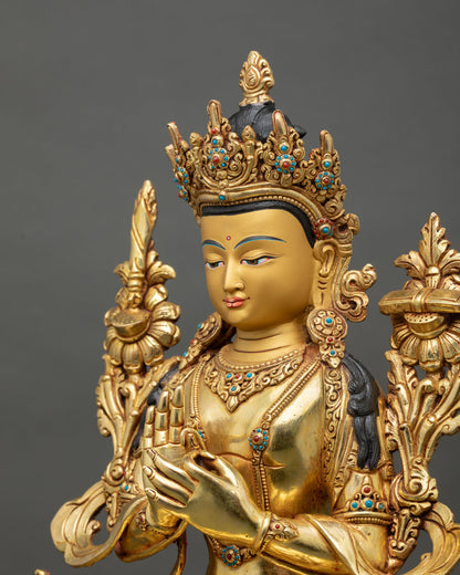 Manjushree Statue | Sacred Himalayan Copper Statue
