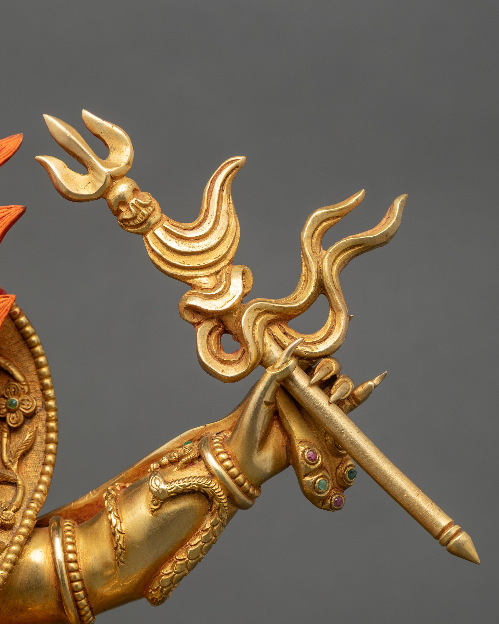 Six-Armed Mahakala Statue | Fierce Buddhist Protector Mahakala Sculpture