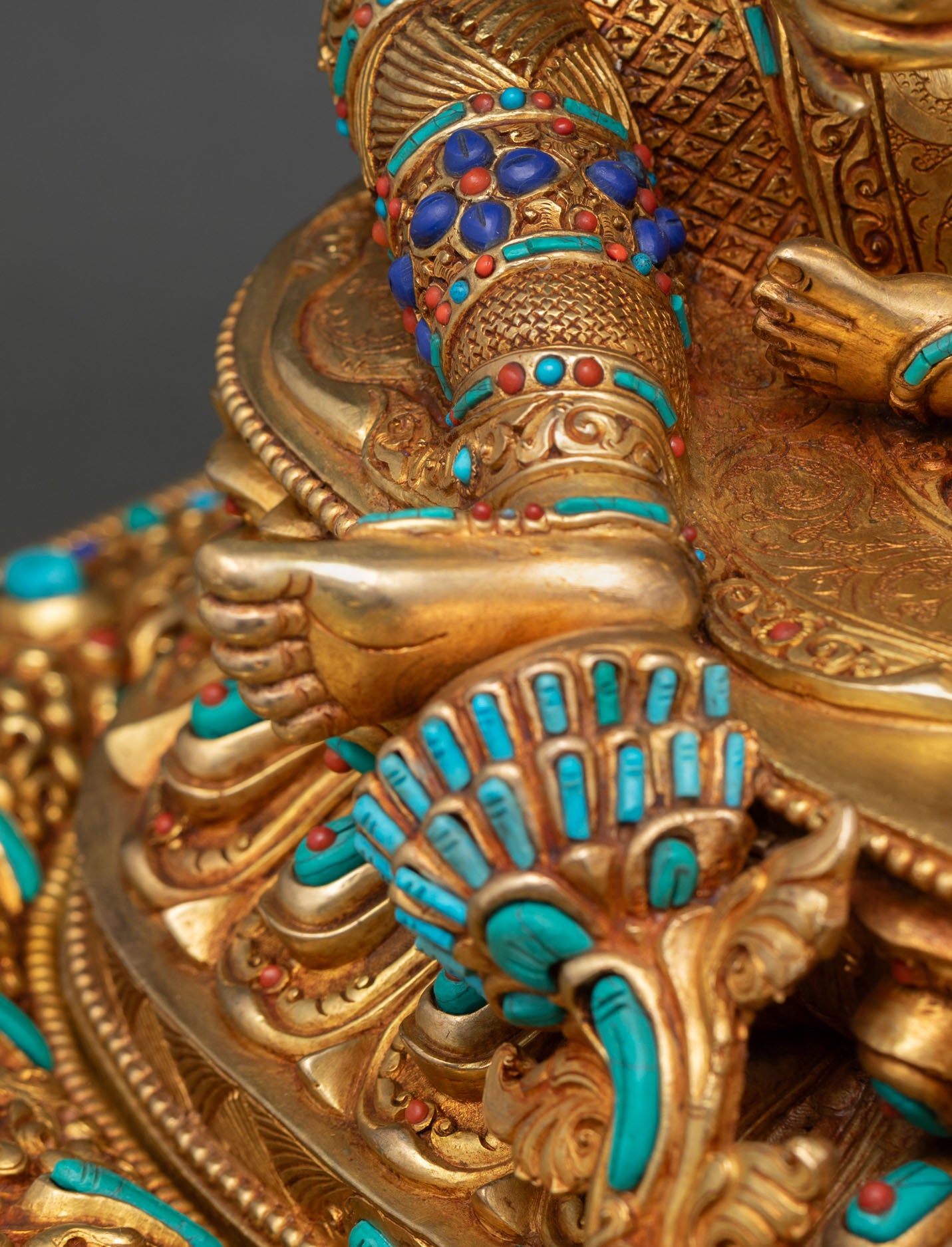 Large Manjushri on Throne Statue | Spiritual Wisdom Deity
