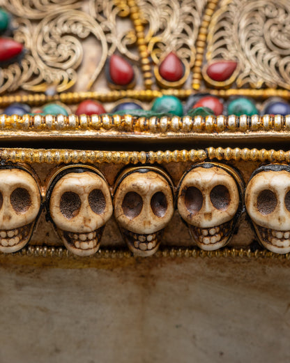 Authentic Tibetan Kapala | Handcrafted Skull Ritual Offering Cup