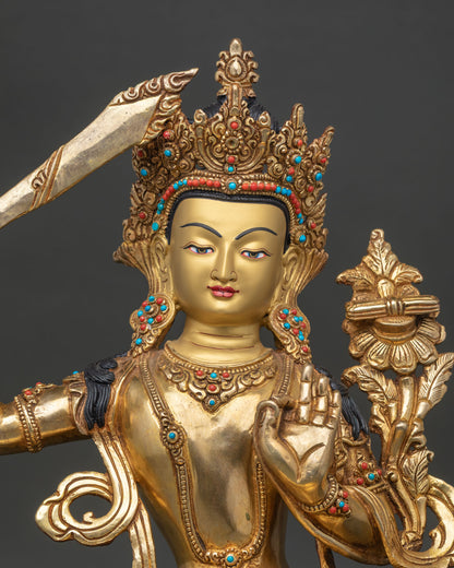 Prince Manjushri Statue | Wisdom Bodhisattva Sculpture