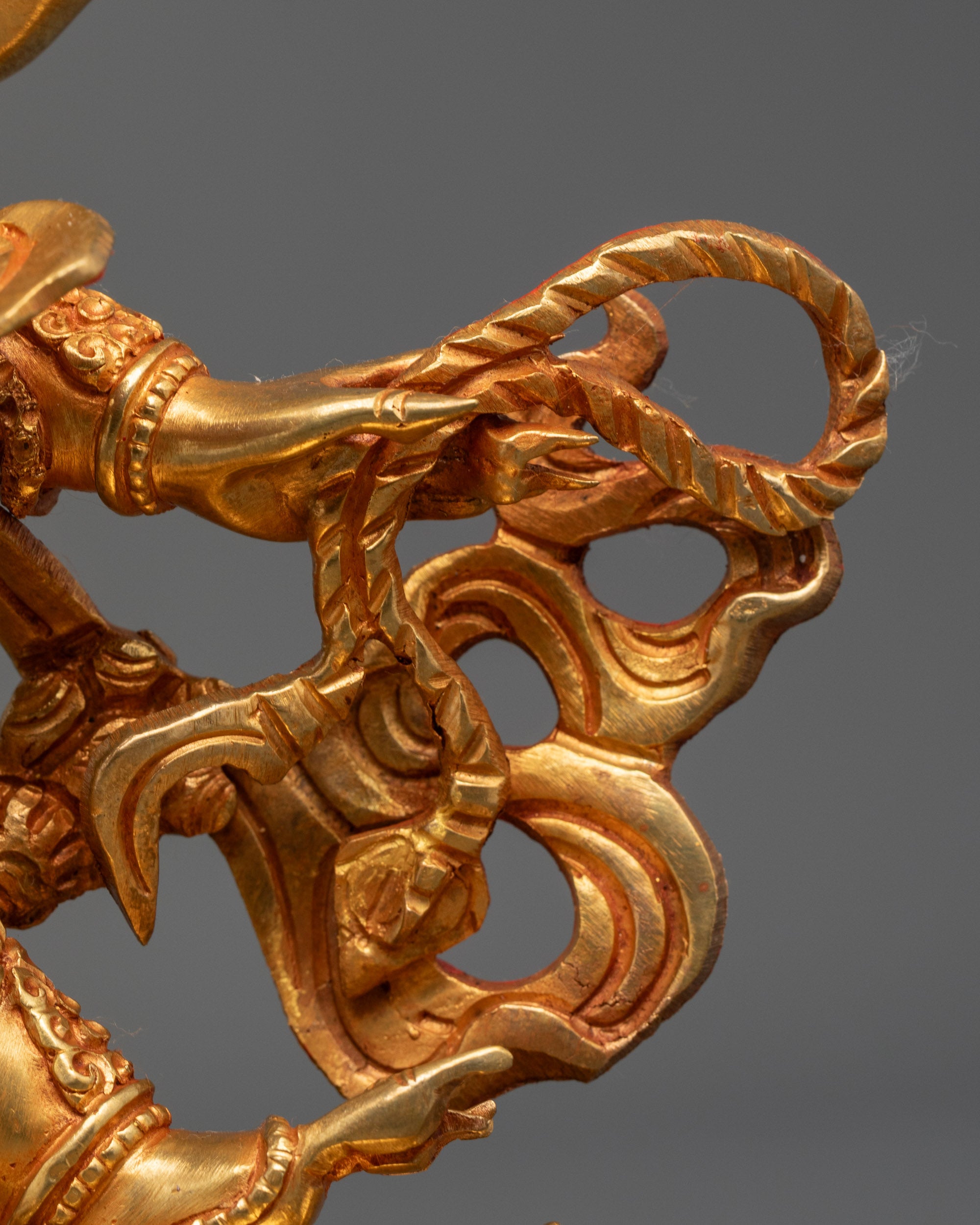 Nepalese Six-Armed Mahakala Statue | Protecting Deity for Home Altar
