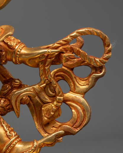 Nepalese Six-Armed Mahakala Statue | Protecting Deity for Home Altar