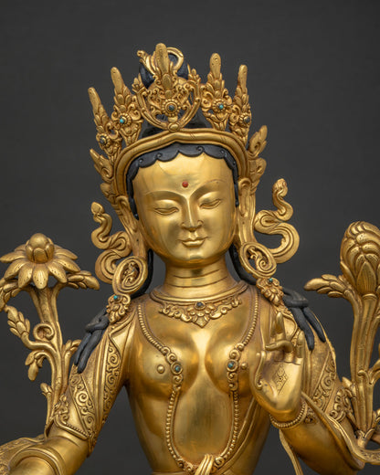 Green Tara Statue