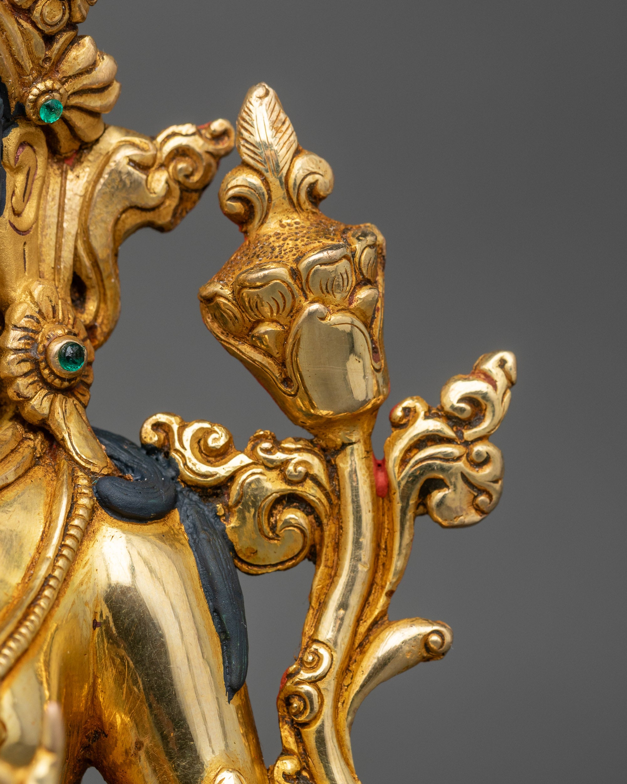 Authentic Green Tara Figurine | Nepalese Spiritual Sculpture