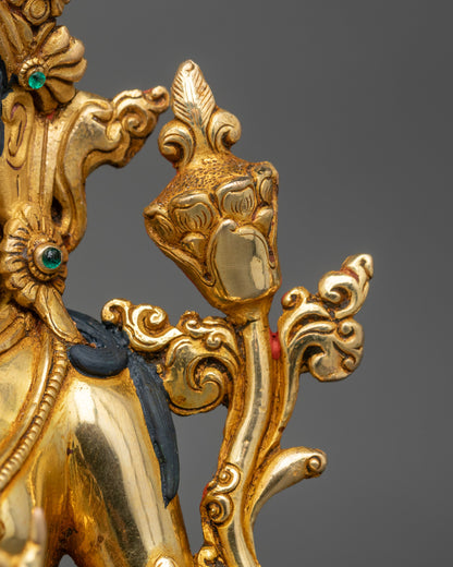 Authentic Green Tara Figurine | Nepalese Spiritual Sculpture