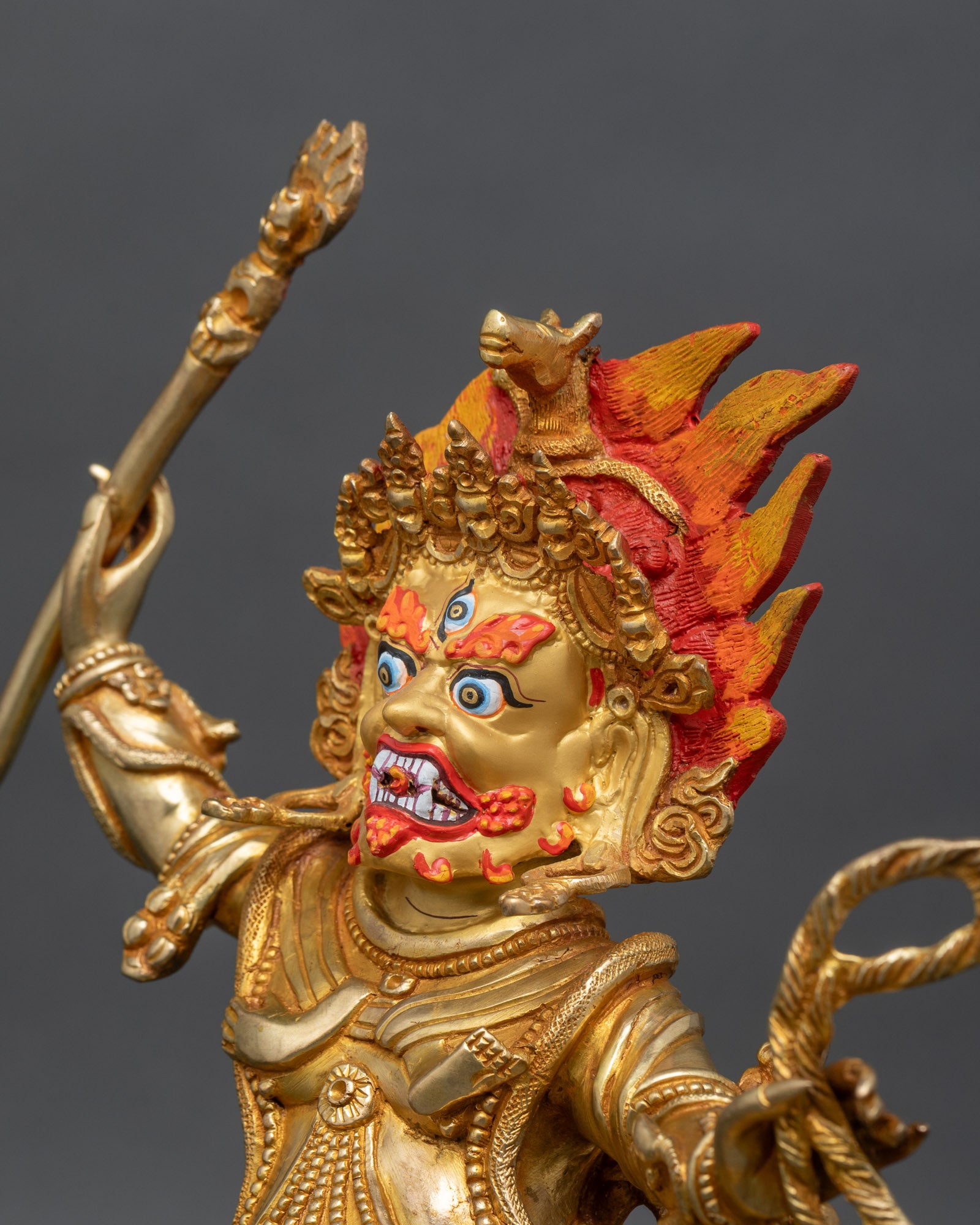 Hayagriva Statue | 24K Gold Gilded Sculpture from Nepal