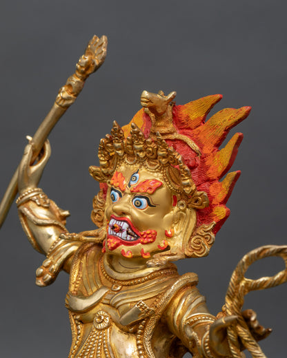 Hayagriva Statue | 24K Gold Gilded Sculpture from Nepal