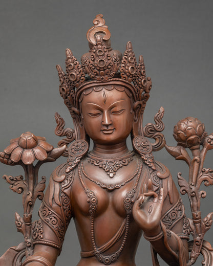 Elegant Tibetan White Tara for Spiritual Protection